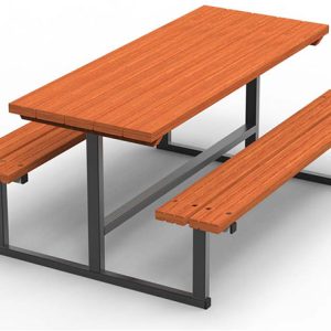 Houten Tafel&Bank ll